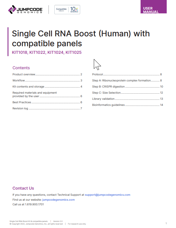 single cell rna boost kit user manual thumbnail